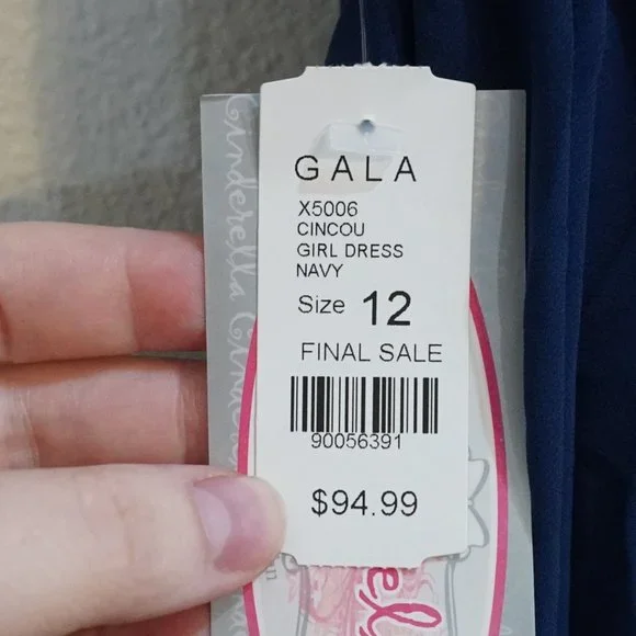 Girls (Juniors) Formal Blue Lace Dress - Size 12 - Picture 2 of 11